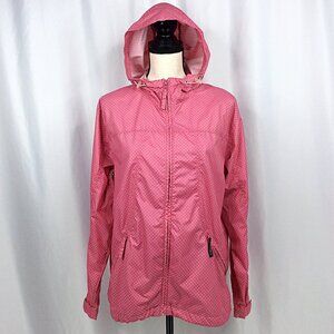 White Sierra Hooded Windbreaker Jacket Womens Size Large